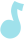 Music Note Light Blue
